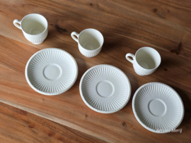 Wedgwood Edme set 3x Espresso Kop en schotel (groen stempel)