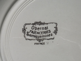 Frans Sarreguemines Obernai diep bord 25 cm (ploeg)