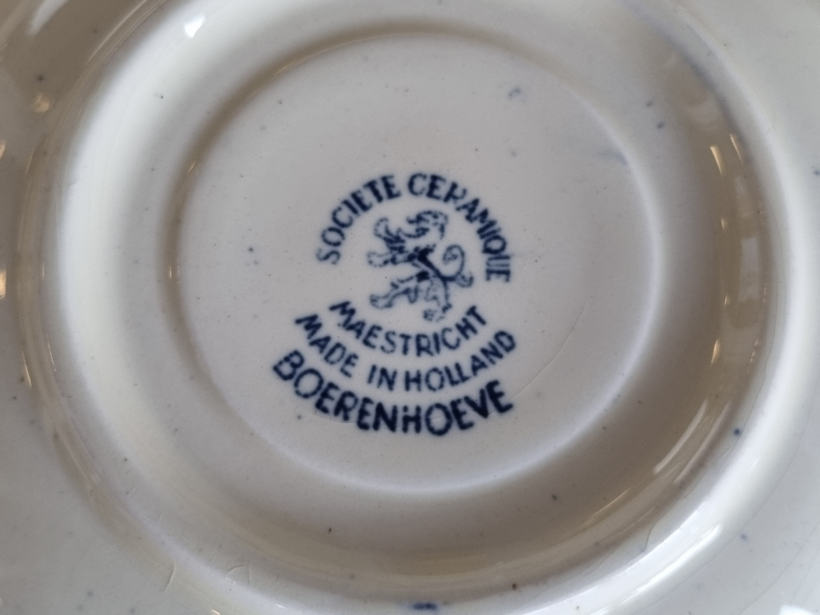 Boerenhoeve blauw Societe set 6x Espresso Kop en schotels