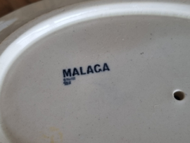 Petrus Regout Malaga blauw Sauskom op vaste onderschotel