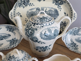 Peacock groen Societe Ceramique Ontbijtservies 6 personen