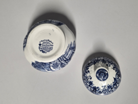 Engels blauw 17th Century England Royal Tudor Ware Staffordshire Suikerpot