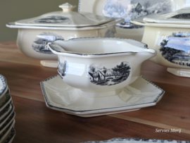 Landschap Zwart Societe Ceramique compleet servies 8 personen