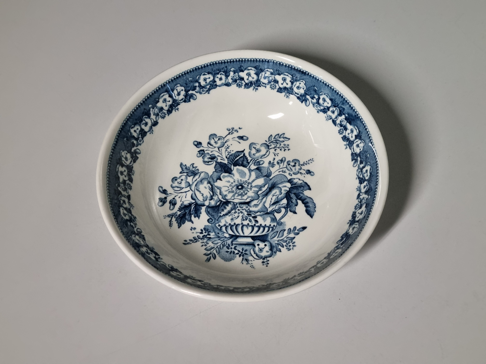 Villeroy en Boch Balmoral blauw schaal of diep bord voor bijv pasta- of rijstgerechten 20,5 cm