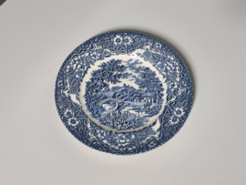 Engels blauw Ironstone Ontbijtbordje 19,5 cm (brug)