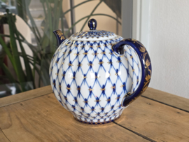 Lomonosov blauw Cobalt Net robuuste Theepot 2 liter