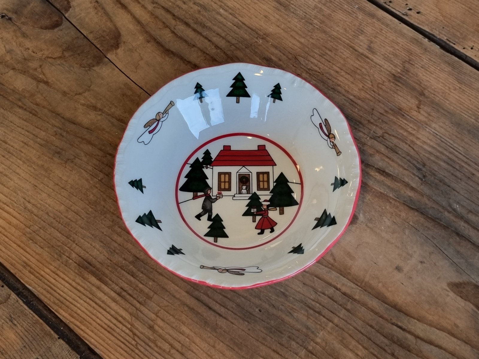 Engels Mason's Christmas Village 1983 Kerstservies Serveerschaaltje 15,5 cm (nieuwste stempel)
