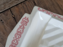 Victoria Rood Societe Ceramique Aspergeschaal met schep (wit)