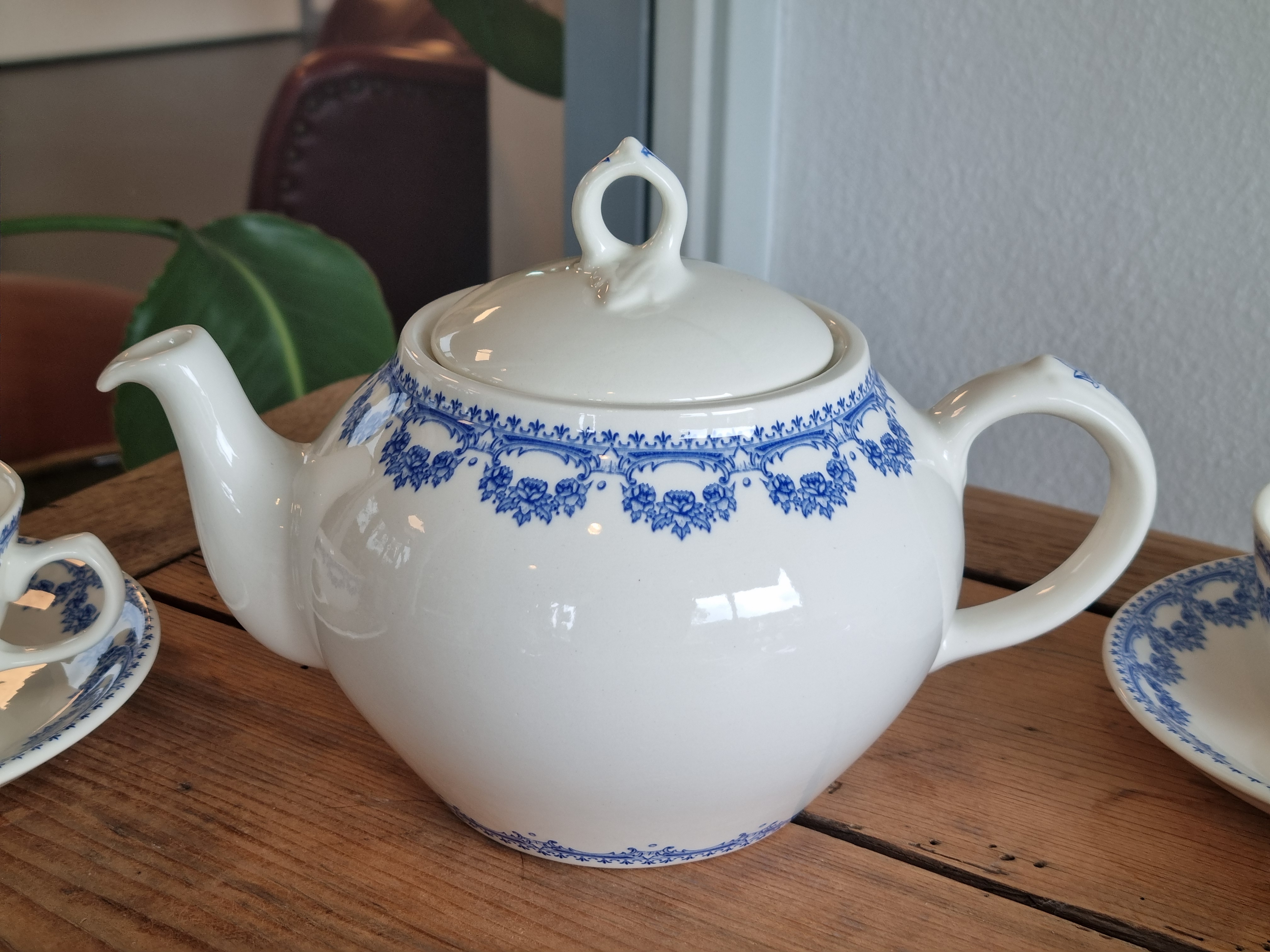 Boch Belgium Carlotta blauw theeservies 6-persoons