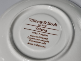 Villeroy en Boch Valeria rood set 6x Thee Kop en schotel 8,5 cm (bruine stmepel)