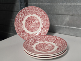 Engels rood Broadhurst The Constable Series set 4x kop en schotel