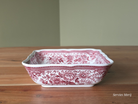 Villeroy en Boch Fasan rood hoge vierkante schaal 18 cm