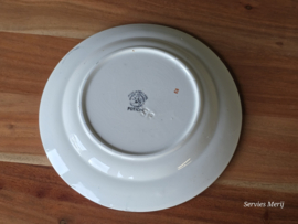Potiche oranje gekleurd Societe Ceramique plat dinerbord 23,5 cm