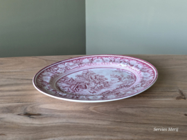 Engels rood W.R. Midwinter Rural England ovale schaal 30 cm