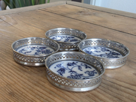 Zwiebelmuster onbekend merk Set 4x Onderzetter 7 cm