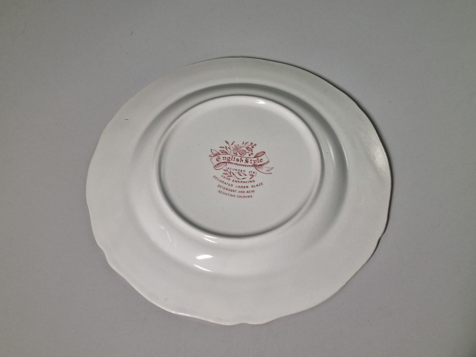 Engels rood English Style plat dinerbord 26 cm