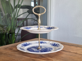 Sarreguemines Romantic blauw Etagere 2-laags