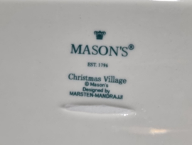 Engels Mason's Christmas Village 1796 Kerstservies Serveerschaal (rechthoek)