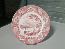 Engels rood  Ironstone EIT Ltd England Dinerbord 25 cm (zeilbootjes)