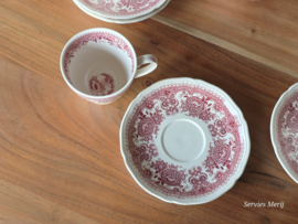 Villeroy en Boch Burgenland rood koffieservies 10 personen