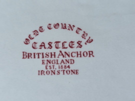 Engels rood British Olde Country Castles Ovale schaaltje 22 cm