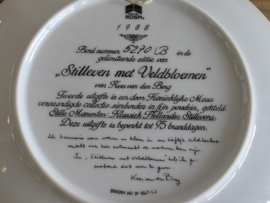 Mosa Maastricht wandbord 'Stilleven met Veldbloemen' 21 cm