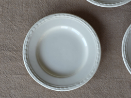 Vintage Recamier creme Set 3x Gebaksbord 18 cm, kan goed bij Wedgwood Edme