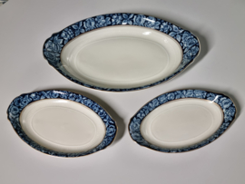 Mosa Maastricht blauw set 3x Serveerschaal