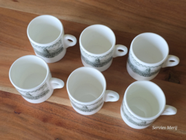 Wedgwood Metallised Hotelware set 6x kopjes 5,5 cm hotelporselein