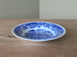 Engels blauw Woods Burslem England Seaforth diep bord 23 cm
