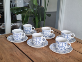 Societe Ceramique Saks set 6x Koffie Kop en Schotel