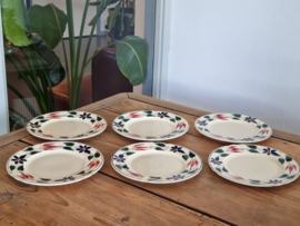 Apart Boerenbont Societe Ceramique decor Triumph Set 6x ontbijtbordje 21 cm