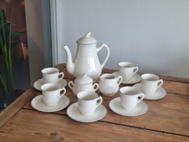 Boch Belgium MRL wit/blauw Koffieservies 6-pers.