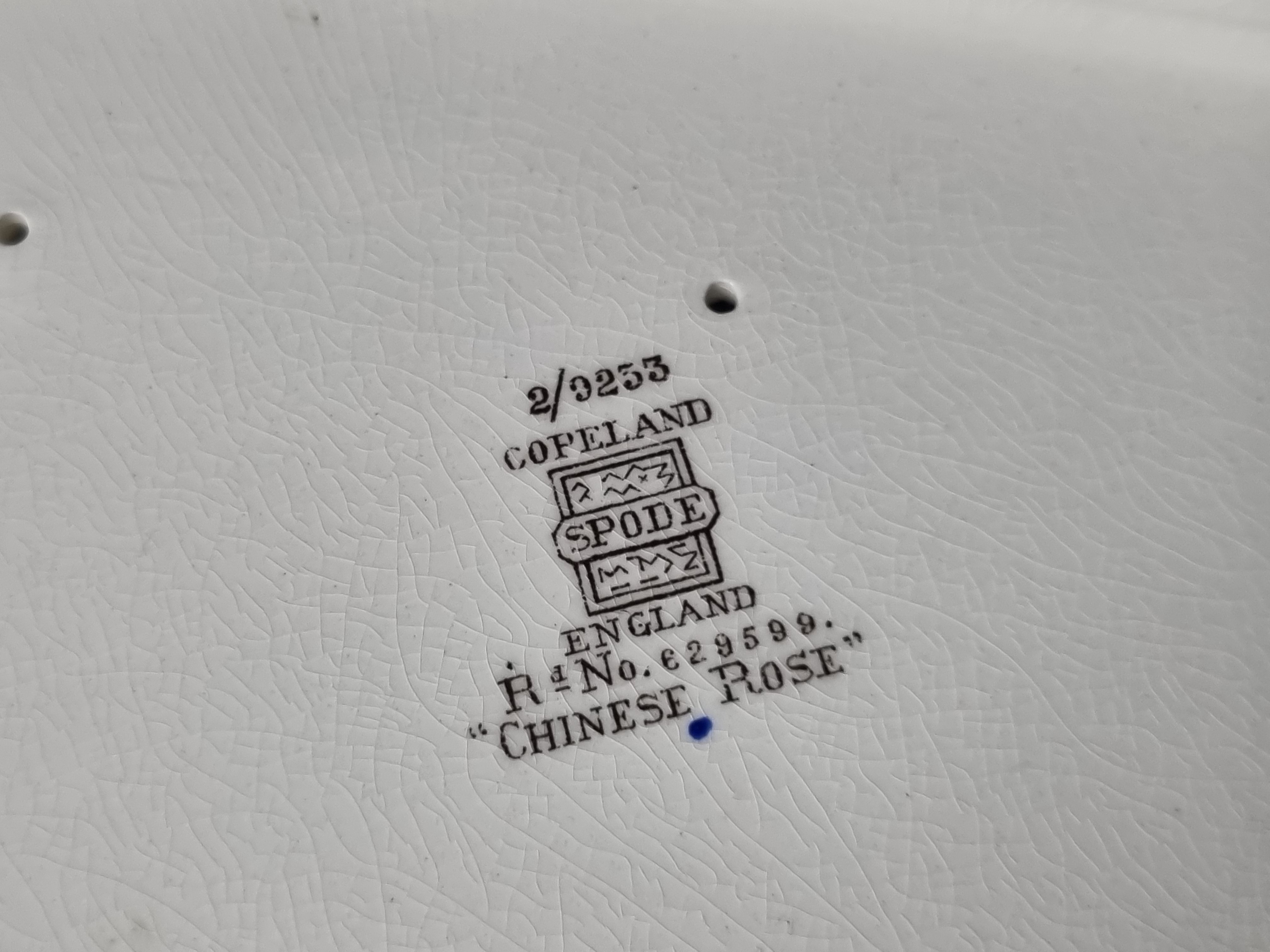 Engels Spode Copeland Chinese Rose kaasstolp boterstolp