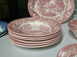 Engels rood Ironstone EIT Ltd England serviesset 6 personen (brug)