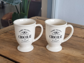 Claire Wilson’s Set 2x chocolade mok met oor