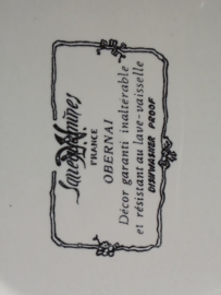 Frans Sarreguemines Obernai diep bord 23 cm (paarden)