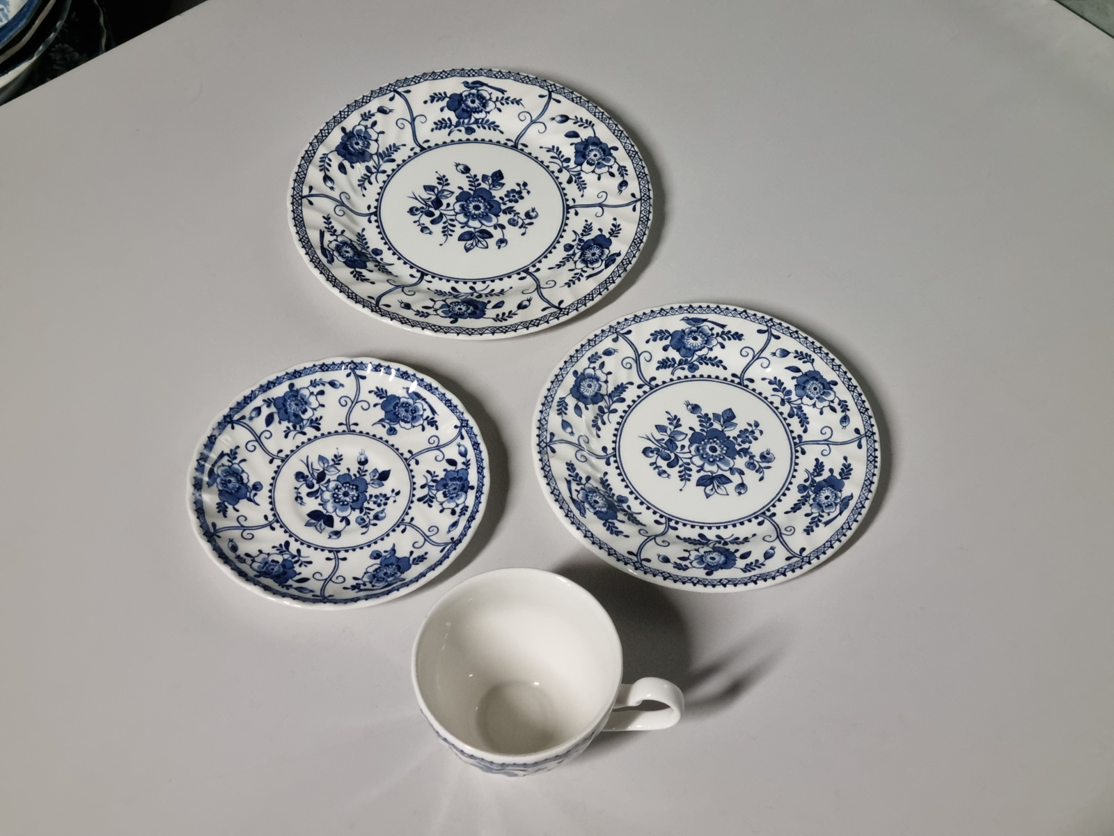 Engels blauw Johnson Bros Indies Ontbijtsetje 3-delig
