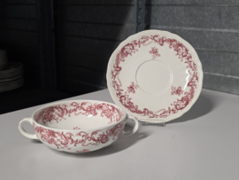 Villeroy en Boch Valeria rood Soepkom en schotel