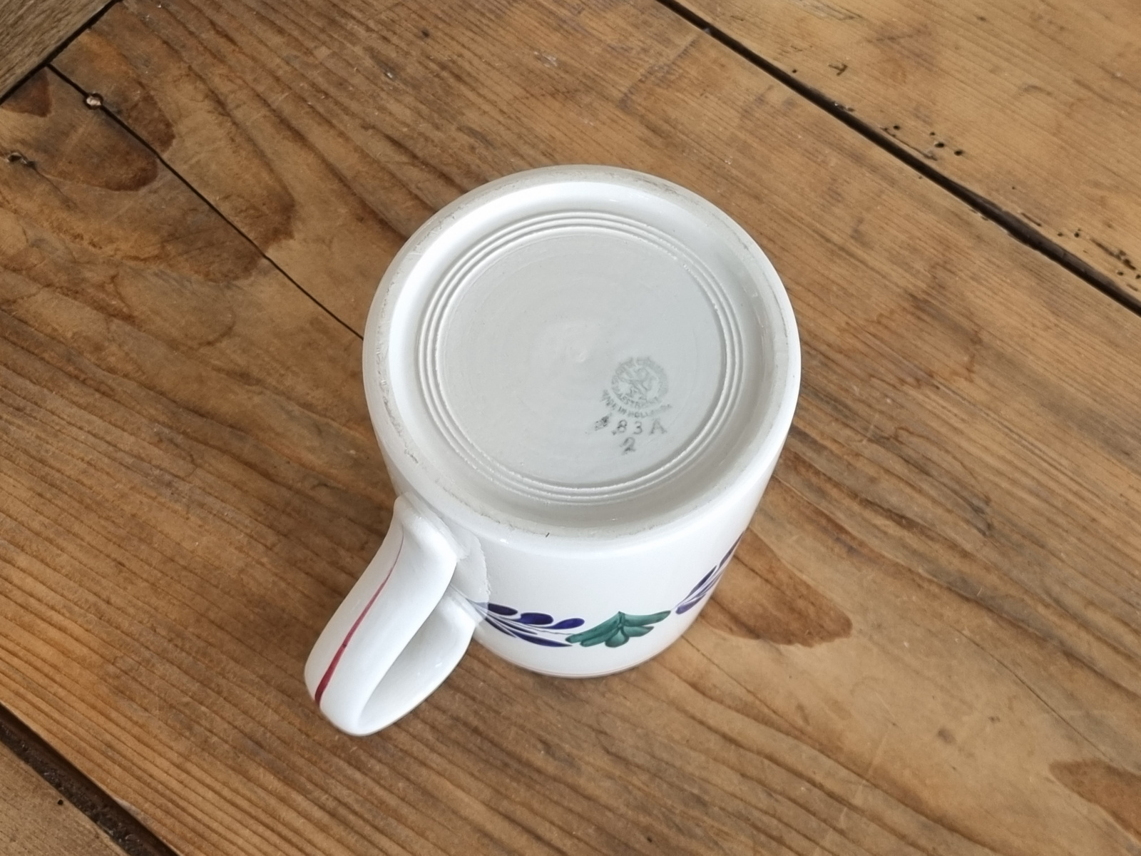 Oud Boerenbont Societe Ceramique 483a Waterkan Koniek 0,75 liter 3-rings