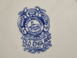 Regout Castillo Old England blauw diep bord 23,5 cm (Old England stempel)