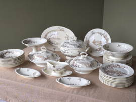 Boch Frères Cotage Terre de Fer bruin compleet servies min. 10 personen