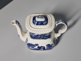 Engels Copeland Spode's Tower blauw Koffiepot groot model