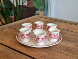 Boerenhoeve Rood Societe Ceramique eierdopset incl. zoutvaatje