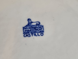 Regout Castillo blauw Ontbijtbordje 20 cm (Regout stempel)