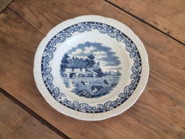 Boerenhoeve blauw Societe Ceramique Diep Bord | Pasta Bord 23,5 cm