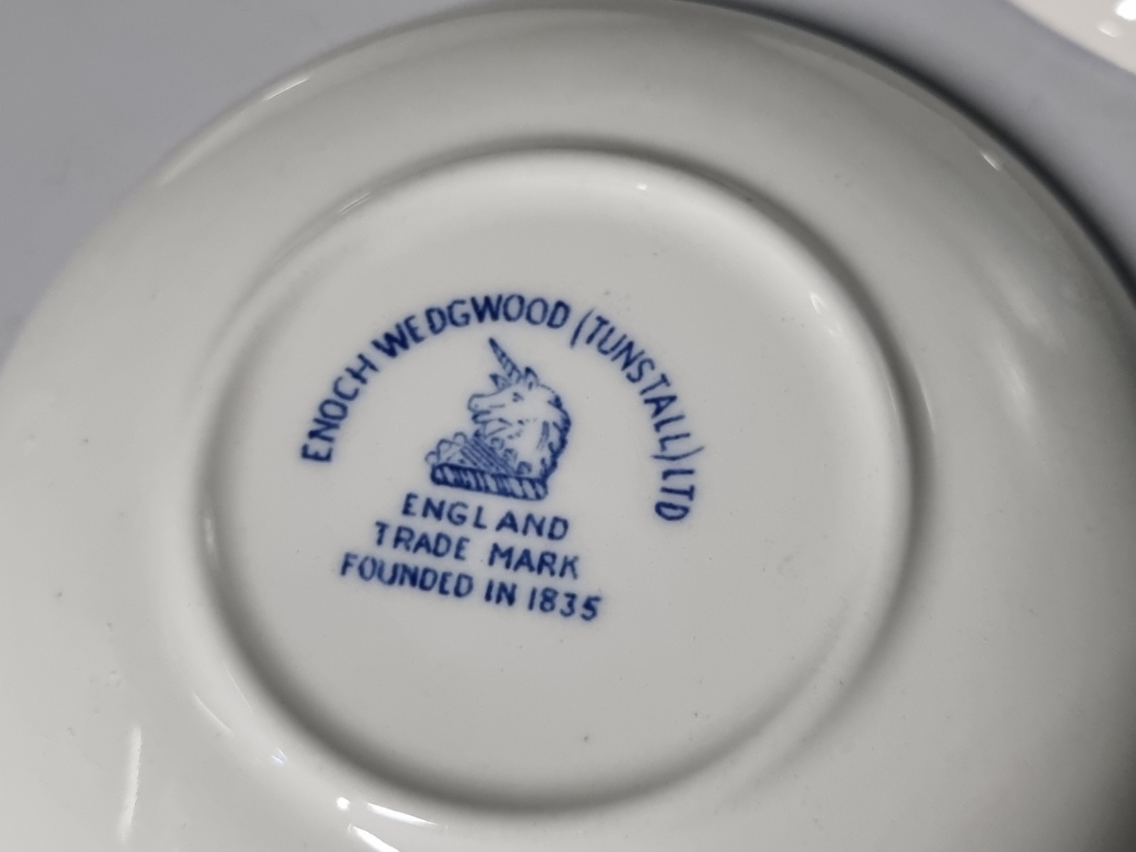 Engels blauw Enoch Wedgwood set 3x onderzetter