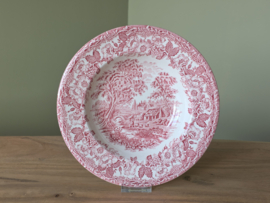 Engels rood English Ironstone Tableware EIT plat diep bord 22 cm (herder)