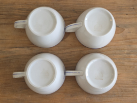 Regout OXO set 4x Bouillon kop en schotel hotelporselein
