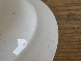 Petrus Regout blauw bord 25,5 cm (afbeelding bootje, met haarlijn)